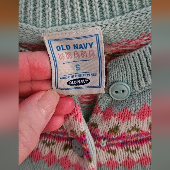 Old Navy Girl's Pastel Button Up Sweater Size 5 - Picture 3 of 5